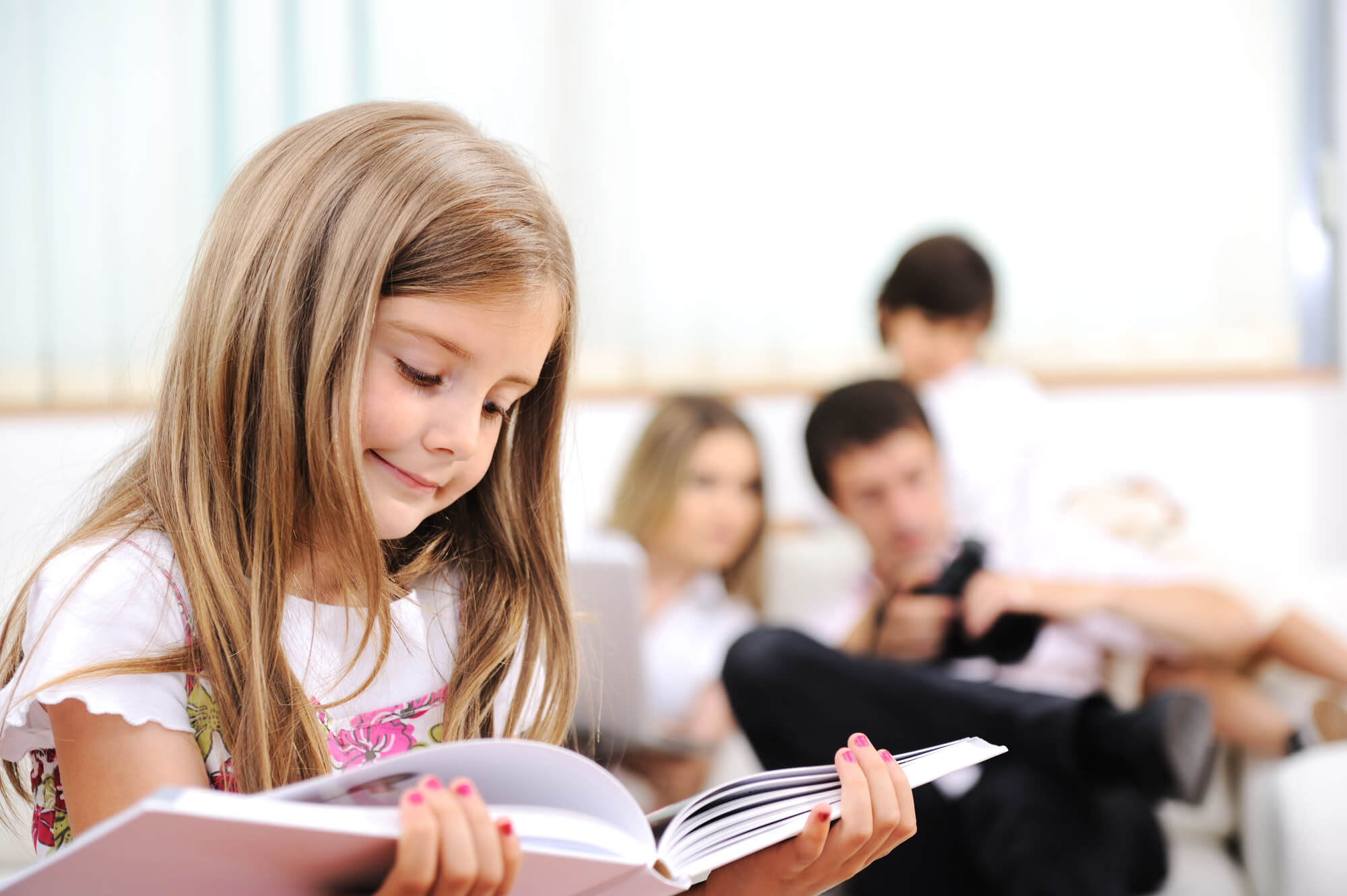 girl reading after going to k-12 learning center