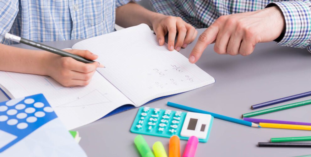 kid learning math during summer tutoring programs in woodbury